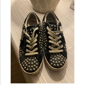 Golden goose superstar golden trainers size 38 gold studs
